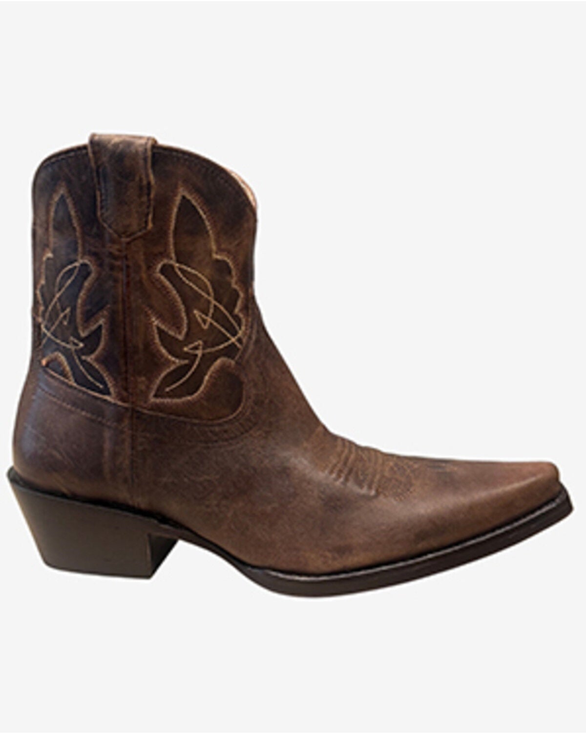 Shyanne Women's Tessa Western Booties - Snip Toe, Brown, hi-res
