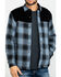 Image #4 - Moonshine Spirit Men's Goleta Plaid Mixed Flannel Nylon Shirt Jacket , Blue, hi-res