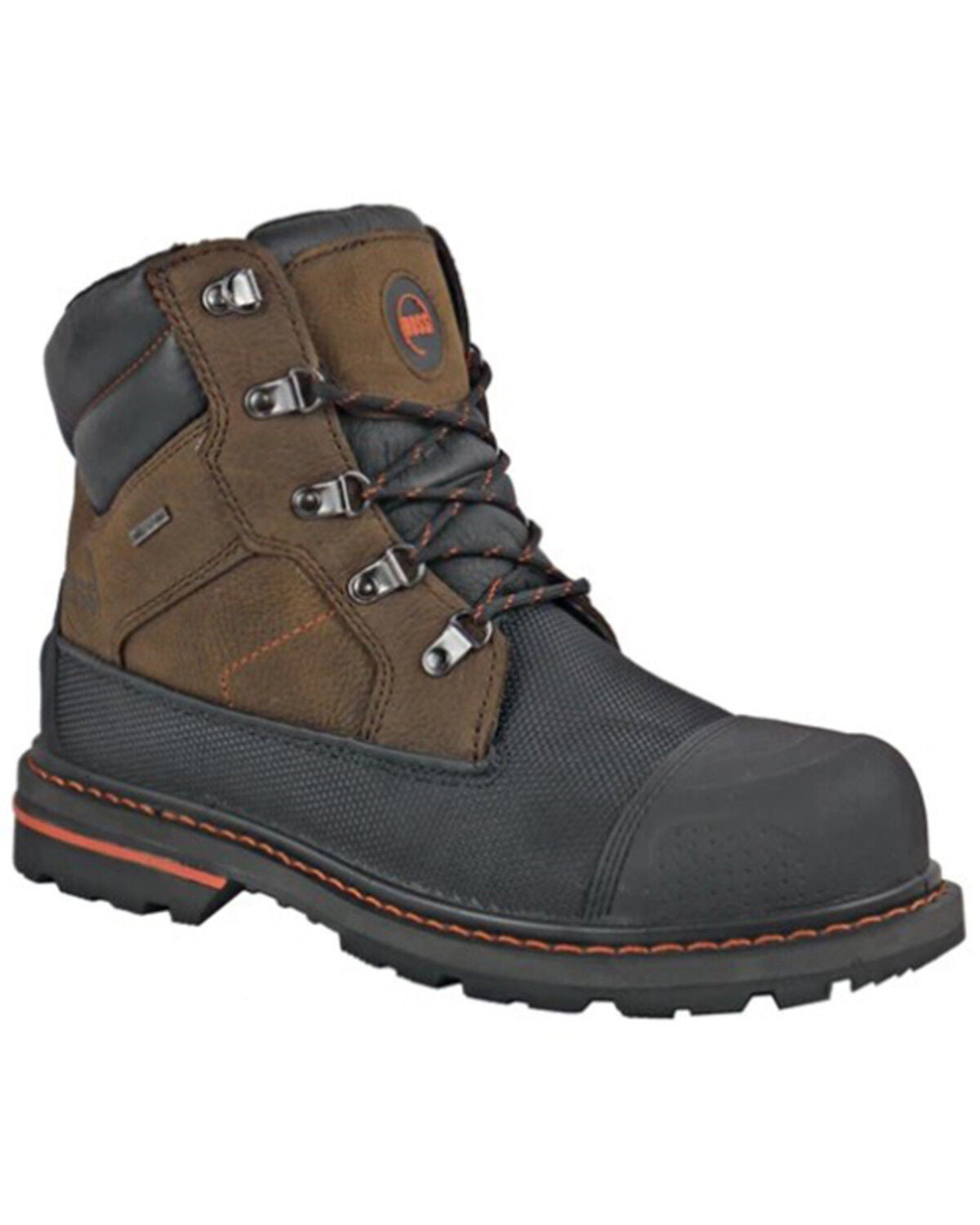 Hoss Men's Tough 6" Lace-Up Waterproof Work Boots - Composite Toe, Brown, hi-res
