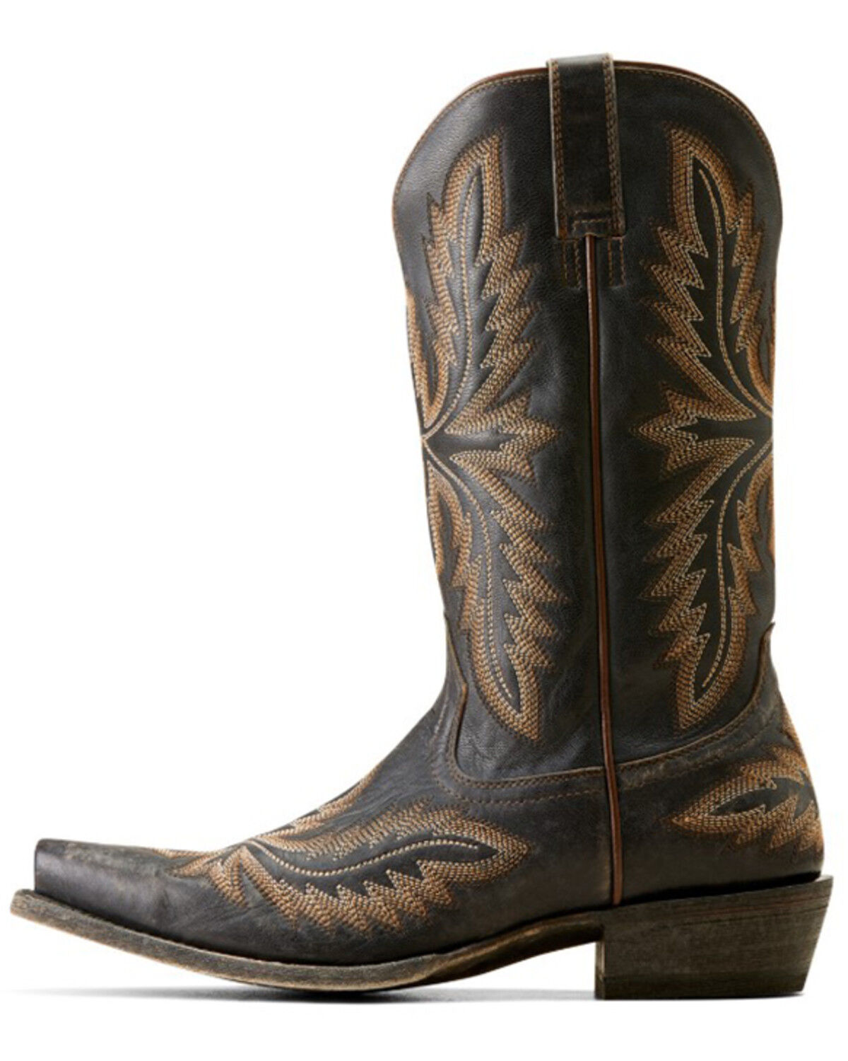 Image #2 - Ariat Men's Ryman Roughout Western Boots - Snip Toe, Black, hi-res