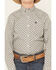 Image #3 - Cinch Boys' Geo Print Long Sleeve Button-Down Western Shirt, Cream, hi-res