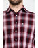 Image #4 - Tuf Cooper Men's Stretch Ombre Plaid Long Sleeve Western Shirt, Rust Copper, hi-res