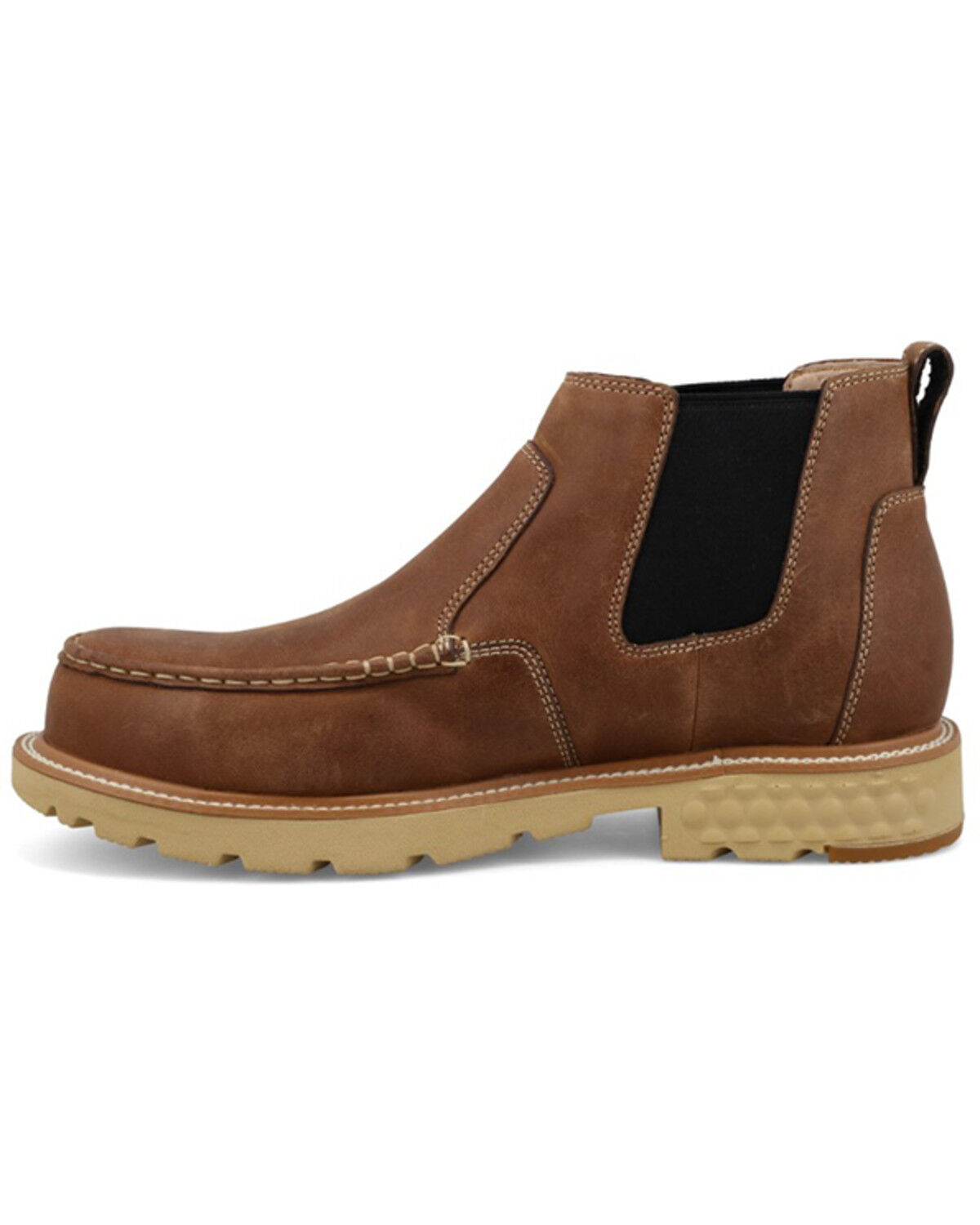 Image #3 - Twisted X Men's 4" Work Chelsea Boot - Nano Composite Toe, Medium Red, hi-res