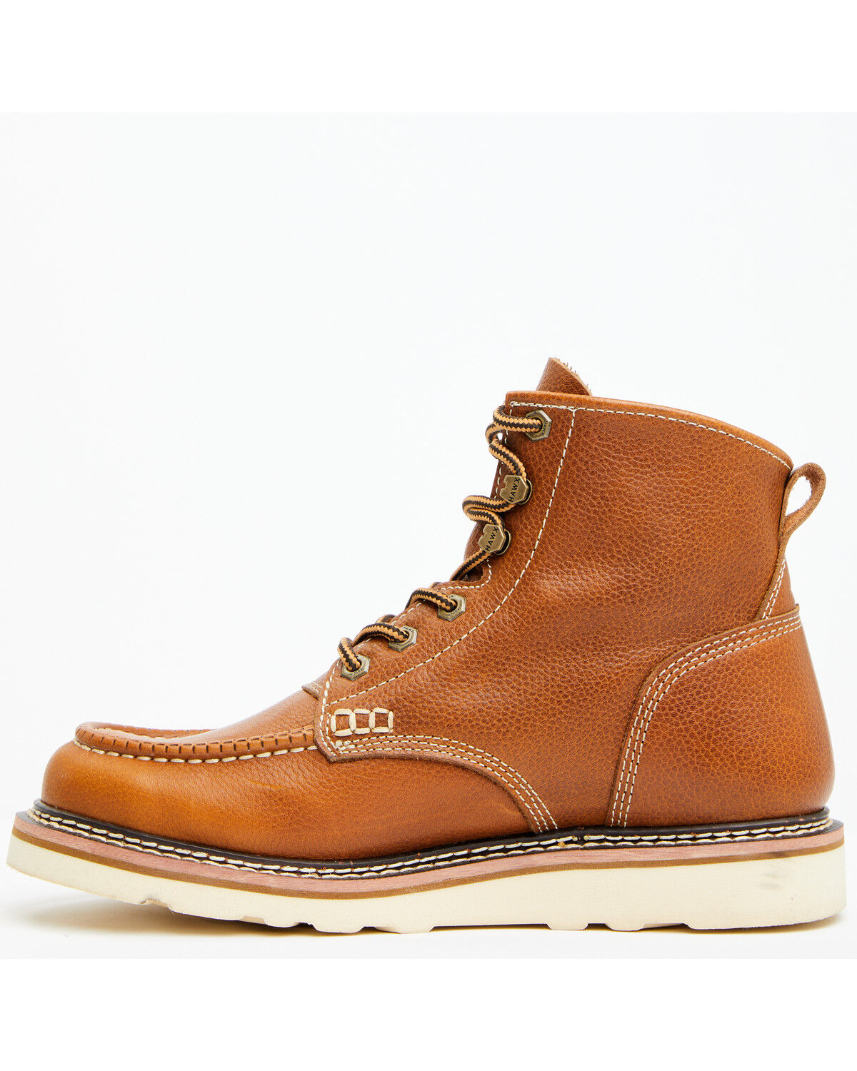Image #3 - Hawx Men's 6" USA Pitstop Wedge Redesigned Work Boots - Soft Toe, Brown, hi-res