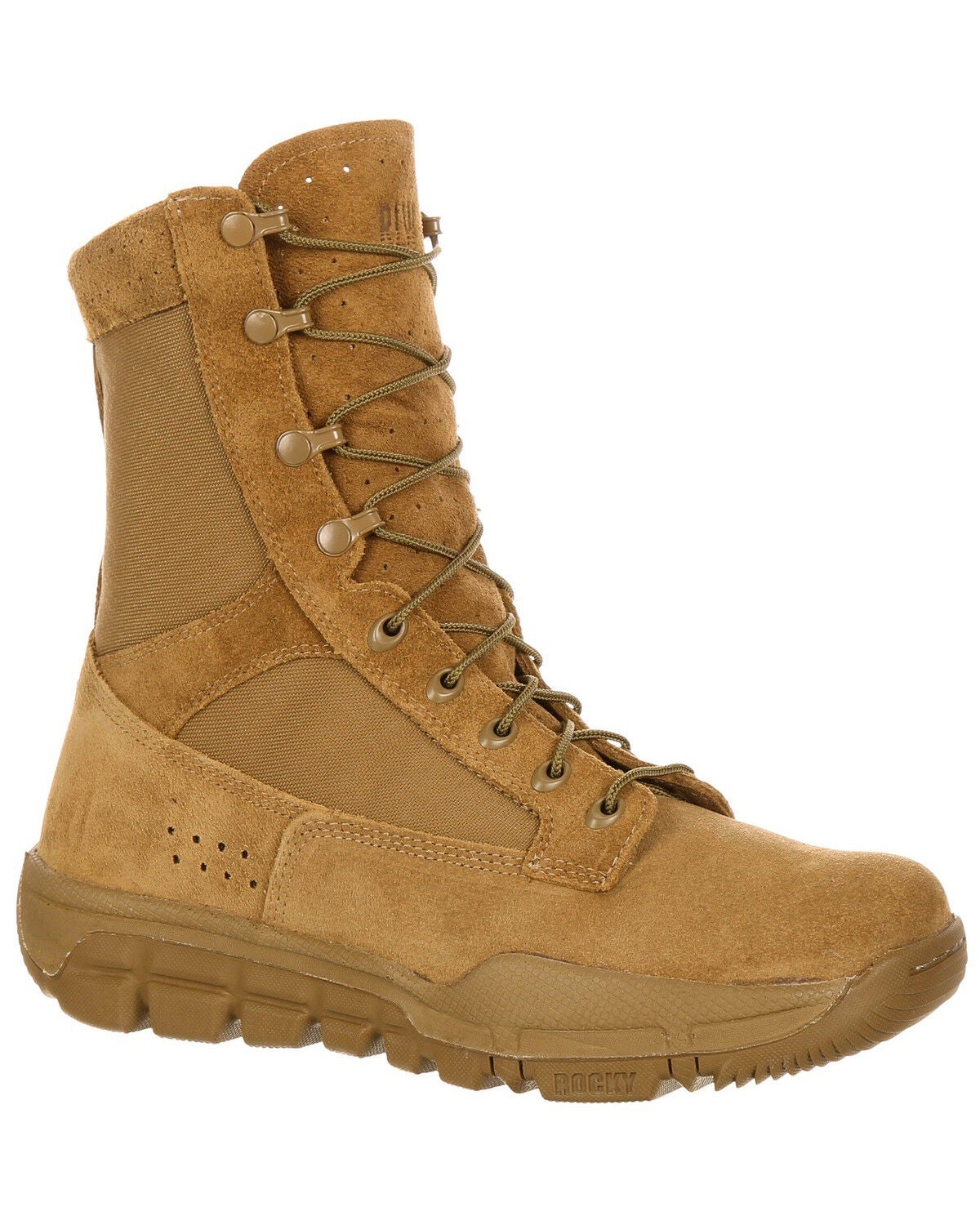 Rocky Men's Lightweight Commercial Military Boots, Tan, hi-res
