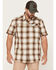 Image #1 - ATG by Wrangler Men's All-Terrain Plaid Asymmetric Pocket Short Sleeve Button Down Western Shirt , , hi-res