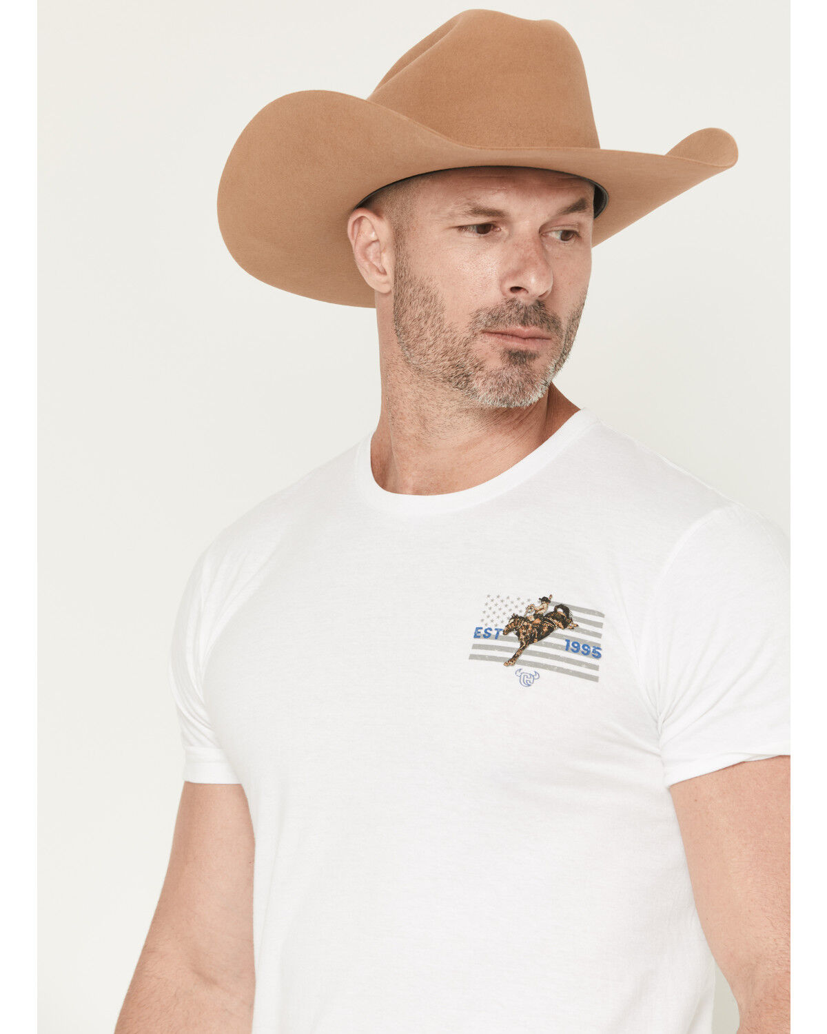 Image #3 - Cowboy Hardware Men's Boot Barn Exclusive American Made Short Sleeve Graphic T-Shirt, White, hi-res