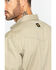 Hawx Men's Khaki Twill Snap Long Sleeve Western Work Shirt - Big , Beige/khaki, hi-res