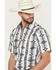 Image #2 - RANK 45® Men's Brody Southwestern Striped Short Sleeve Button-Down Stretch Western Shirt, White, hi-res
