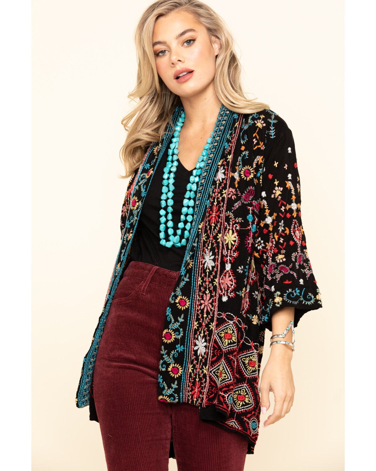 johnny was ariel cropped blouse