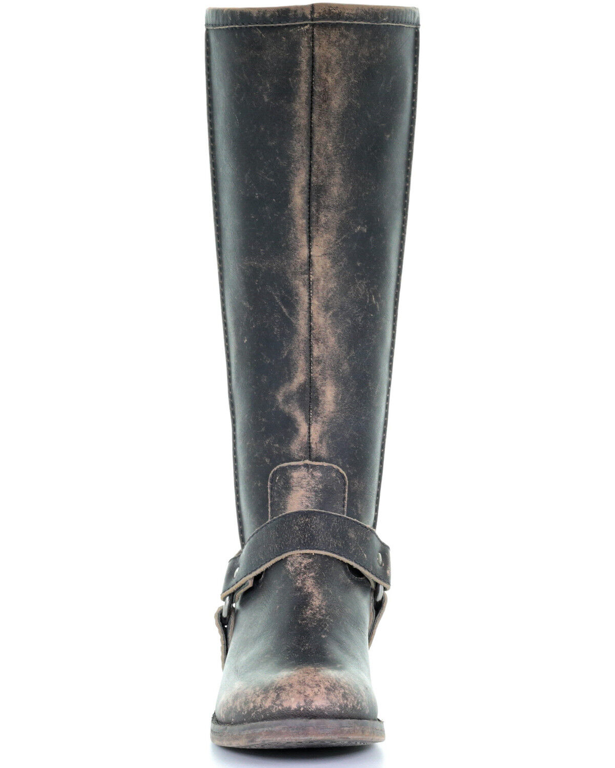 Image #5 - Corral Women's Distressed Harness Western Boots - Round Toe, Black, hi-res