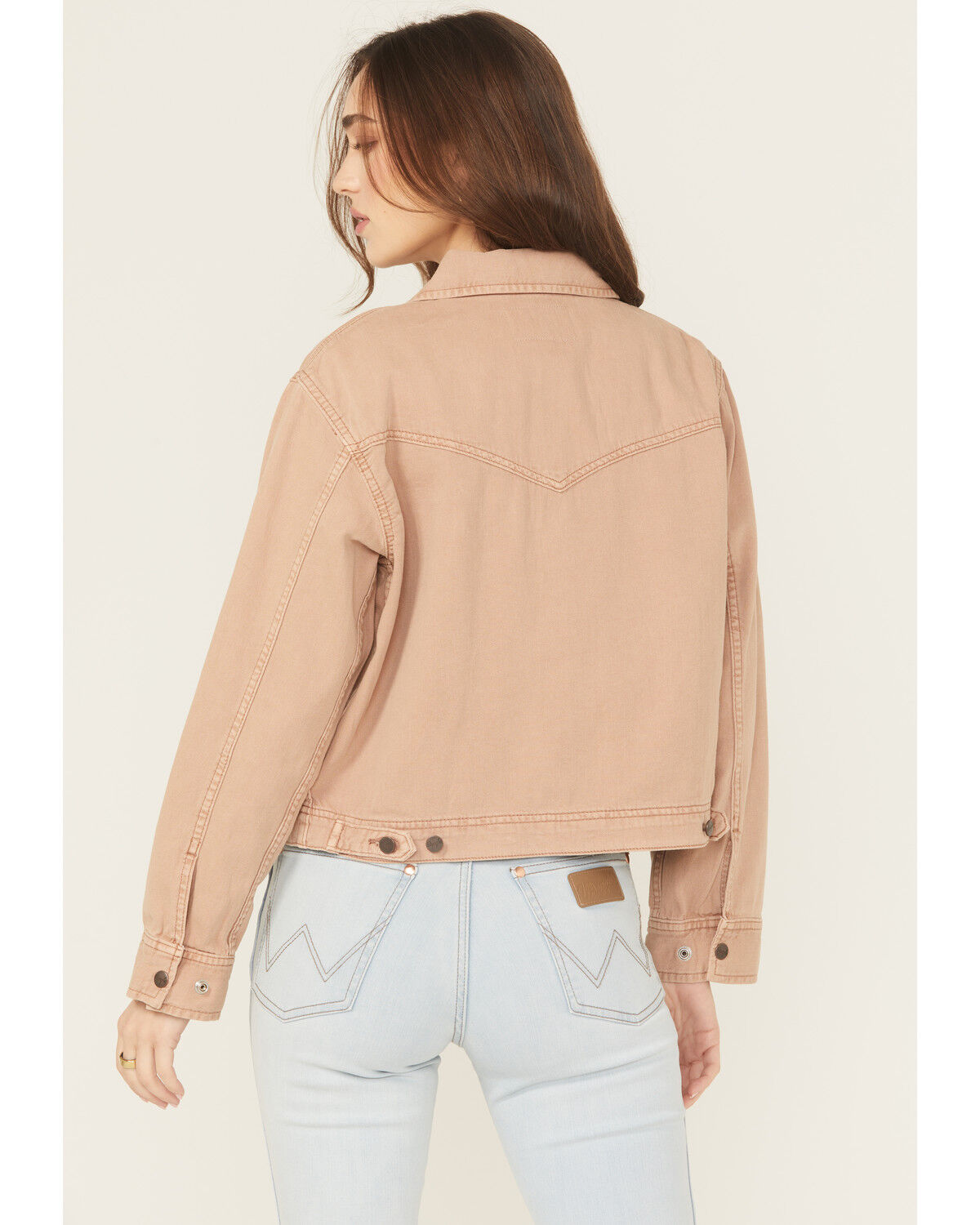 Image #4 - Wrangler Women's Raw Umber Rodeo Denim Utility Jacket, Brown, hi-res