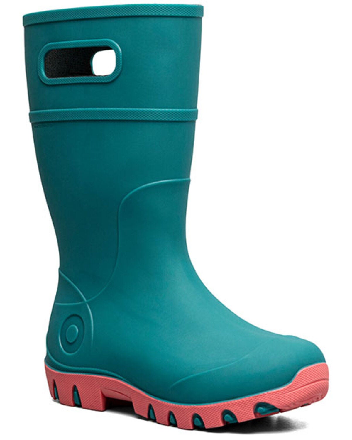 Bogs Girls' Essential Tall Rain Boots - Round Toe, Turquoise, hi-res