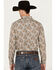 Image #4 - Cody James Men's Gold Dust Paisley Print Long Sleeve Pearl Snap Western Shirt - Tall, White, hi-res