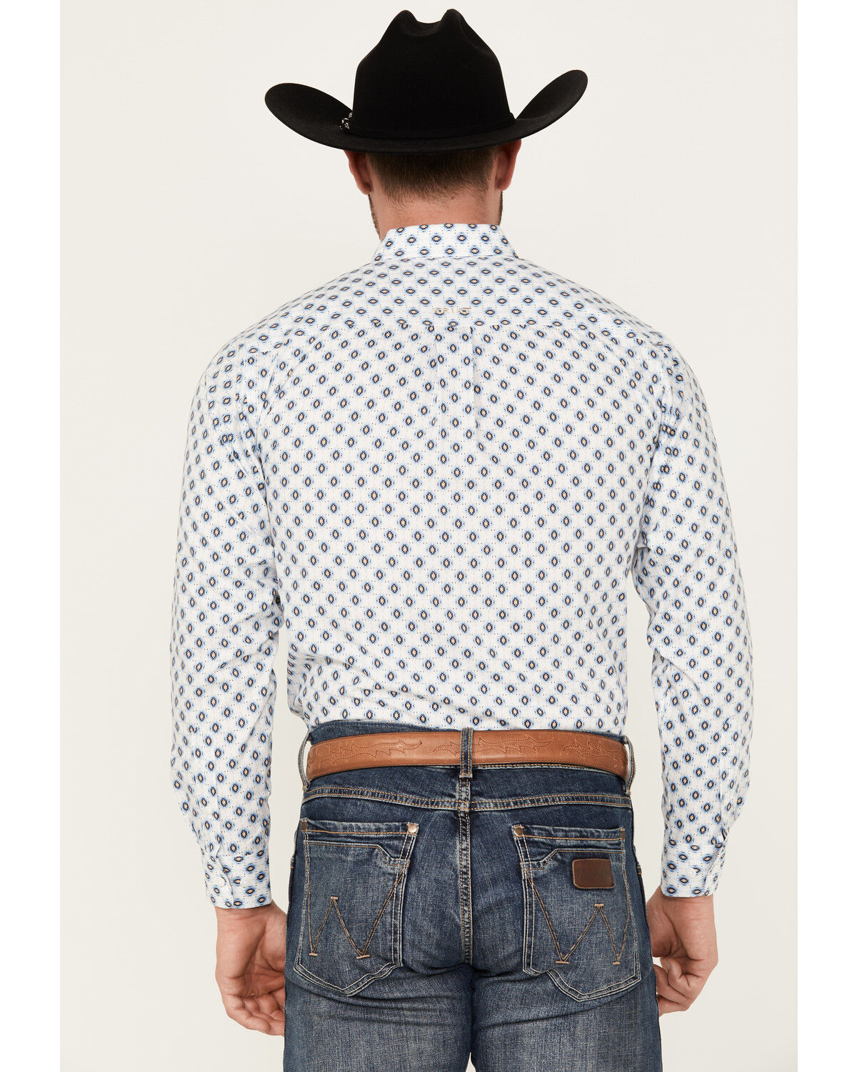 Image #4 - Ariat Men's Kobe Southwestern Print Long Sleeve Button-Down Western Shirt, White, hi-res