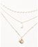 Image #1 - Shyanne Women's layered Pearl And Locket Necklace, Gold, hi-res