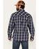 Image #4 - Resistol Men's Glacier Plaid Long Sleeve Button Down Shirt, Navy, hi-res