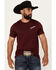 Image #2 - Pendleton Men's Boot Barn Exclusive Rancher Short Sleeve Graphic T-Shirt, Burgundy, hi-res