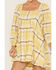 Image #3 - Miss Me Women's Plaid Print Babydoll Dress, Yellow, hi-res