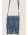 Image #2 - Idyllwind Women's Camarillo Fringe Suede Crossbody Bag, Blue, hi-res
