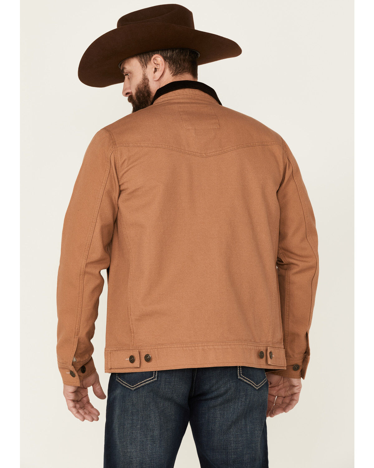 Image #5 - Blue Ranchwear Men's Copper Duck Canvas Button-Front Trucker Rust Jacket, Rust Copper, hi-res