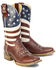 Image #1 - Tin Haul Women's USA 1776-2026 Western Boots - Broad Square Toe, Red, hi-res