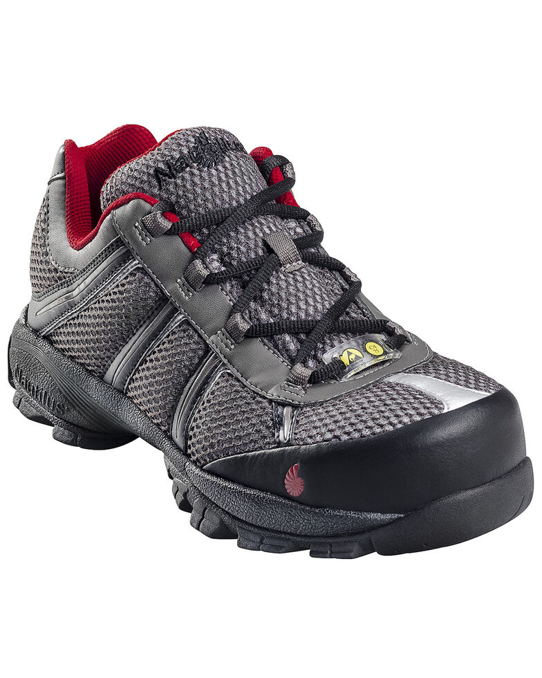 Nautilus Men's Static Dissipative Work Shoes - Steel Toe, Grey, hi-res