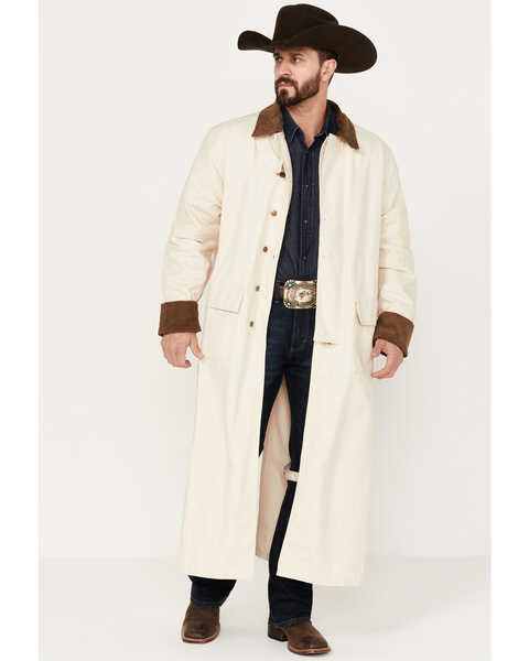 Image #1 - RangeWear by Scully Men's Long Canvas Duster, Natural, hi-res