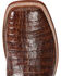 Image #6 - El Dorado Men's Handmade Caiman Belly Stockman Boots - Broad Square Toe, Bronze, hi-res