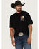Image #2 - Diamond Cross Ranch Men's Sunshine Bull Ride Short Sleeve Graphic T-Shirt, Charcoal, hi-res