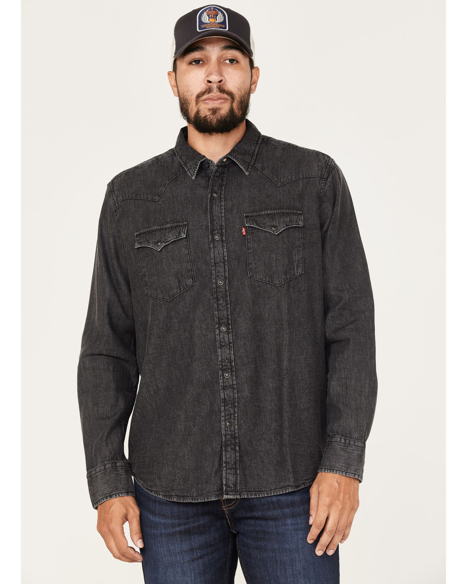 Levi's classic long sleeve denim shirt outlet
