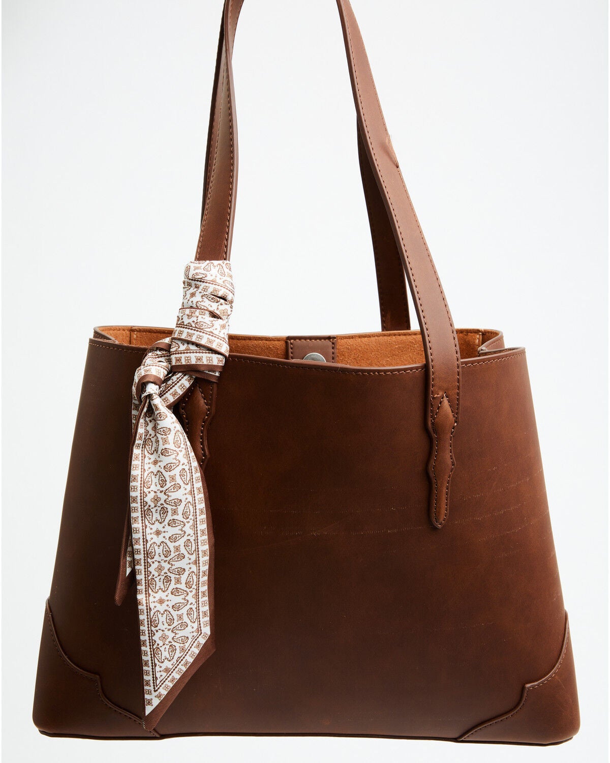 Justin Women's Signature Tote with Paisley Print Scarf - Country