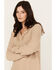 Image #2 - Cleo + Wolf Women's Drop Shoulder Ribbed Sweater, Sand, hi-res