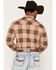 Image #4 - Cody James Men's Range Rider Plaid Print Long Sleeve Button-Down Shirt, Tan, hi-res