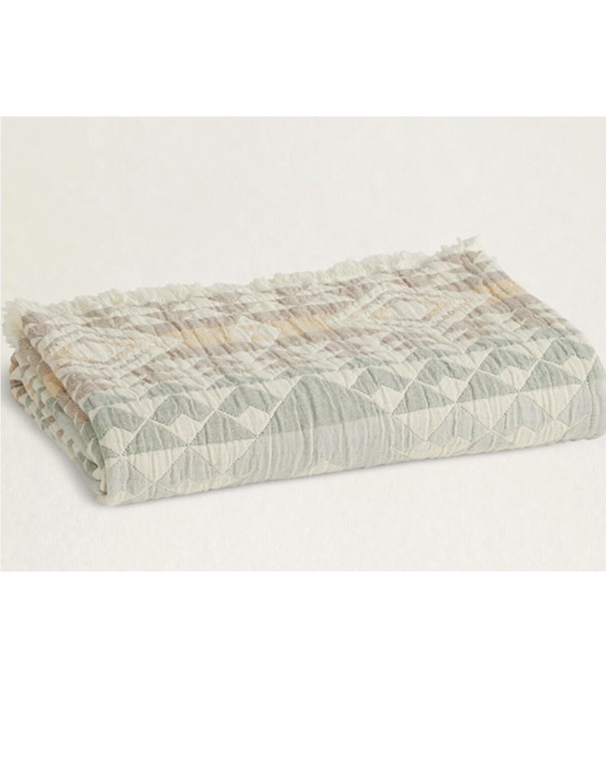Image #3 - Pendleton Highland Peak Fringed Cotton Throw Blanket, Multi, hi-res