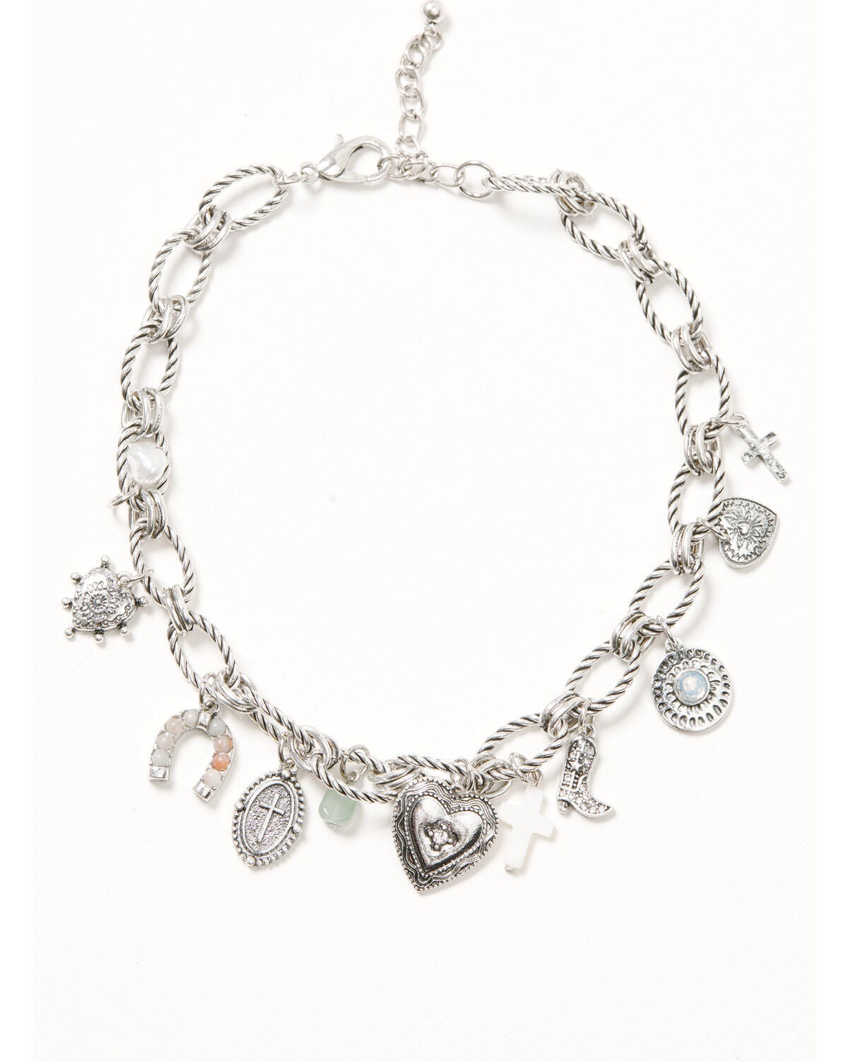 Image #3 - Shyanne Women's Chain Link Charm Boot Bracelet, Silver, hi-res