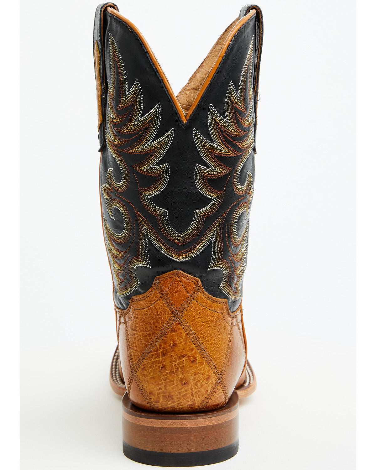 Image #5 - Cody James Men's Exotic Ostrich Patchwork Western Boots - Broad Square Toe, Tan, hi-res