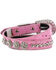 Image #4 - Shyanne Girl's Ostrich Print Rhinestone Belt , Pink, hi-res