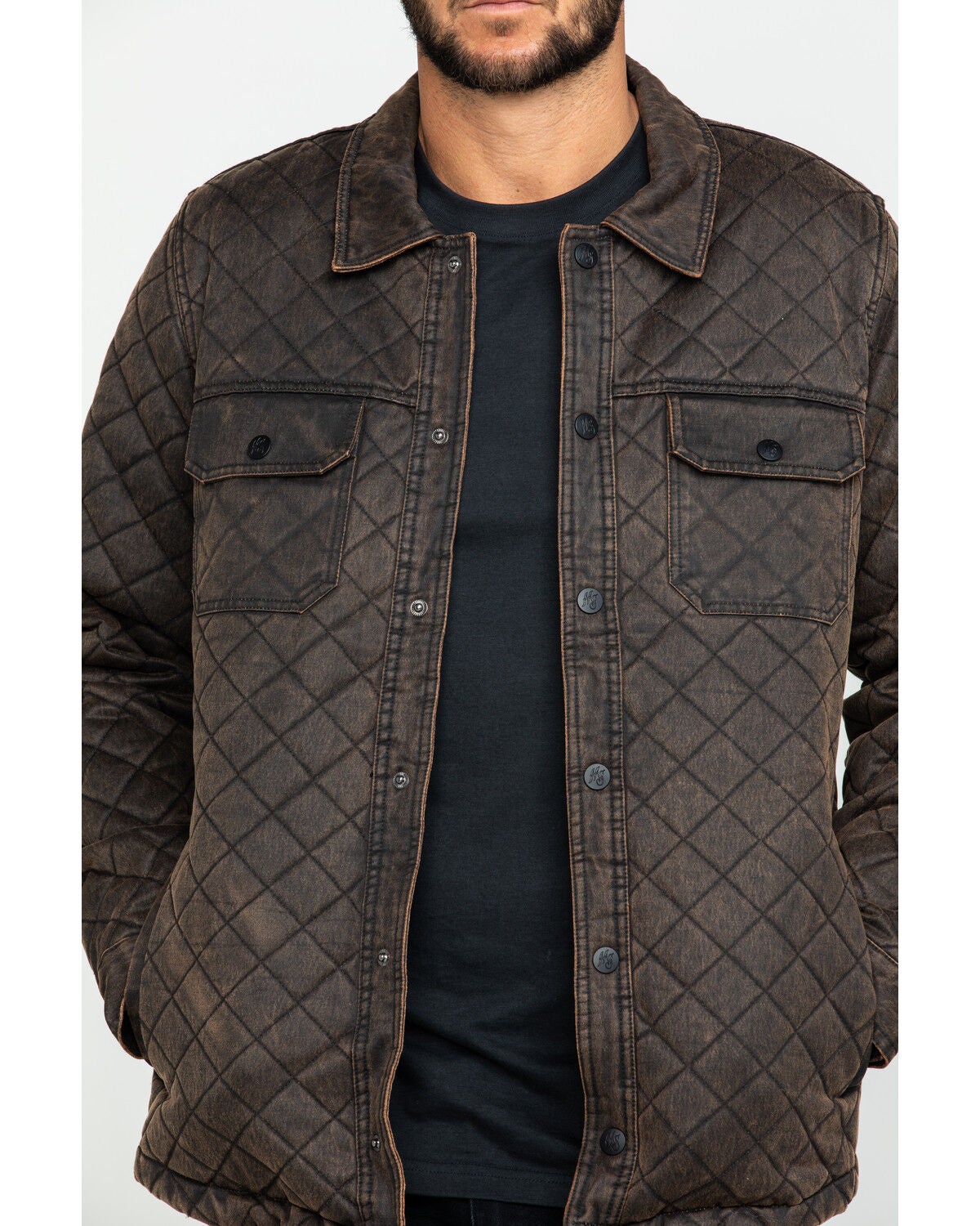 Image #4 - Moonshine Spirit Men's Rockwell Oil Skin Shirt Jacket , , hi-res