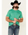 Cody James Men's Gettin' Bent Graphic Short Sleeve T-Shirt , Green, hi-res