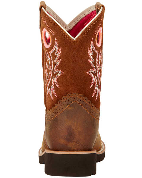 Ariat Youth Fatbaby Cowgirl Boots - Round Toe , Brown, hi-res
