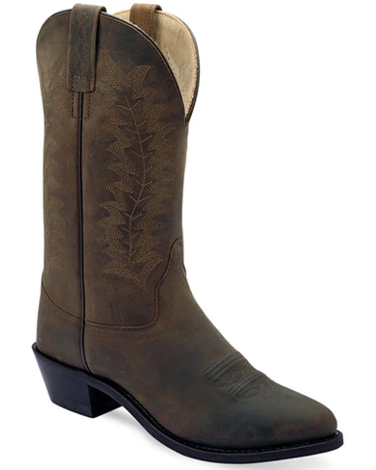 Old West Women's Performance Western Boots - Round Toe, Brown, hi-res