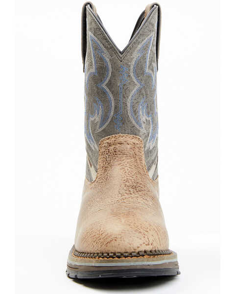 Image #4 - Cody James Men's Disruptor Tyche Eccentric Soft Pull On Work Boots - Round Toe , Grey, hi-res