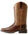 Image #2 - Ariat Women's Round Up Performance Western Boots - Broad Square Toe, Brown, hi-res