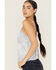 Image #2 - Shyanne Women's Lace Trim Satin Cami, Slate, hi-res