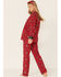Image #3 - PJ Salvage Women's Boot Barn Exclusive Scarf Print Pajama Set - 2 Piece, Red, hi-res