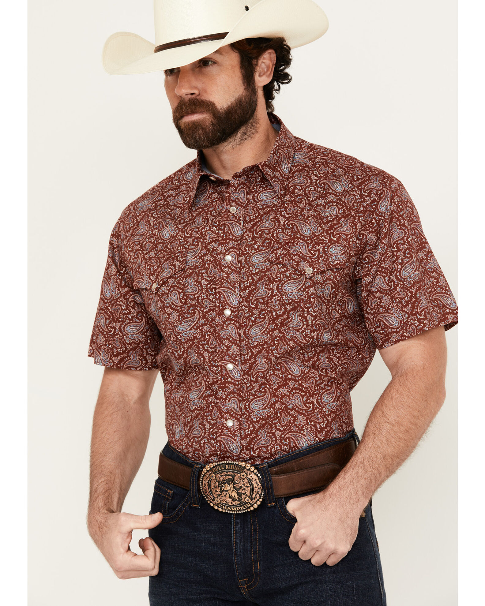 Roper paisley western shirt deals