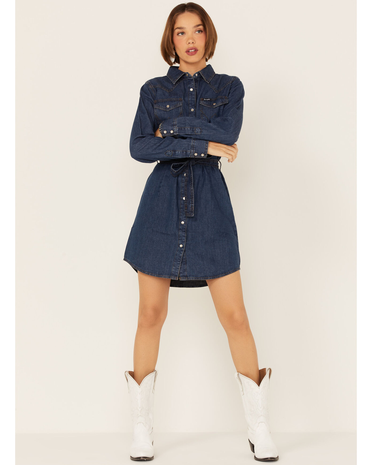 Western denim shirt on sale dress