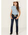 Image #1 - Shyanne Little Girls' Dark Wash Stretch Bootcut Riding Jeans, Dark Wash, hi-res