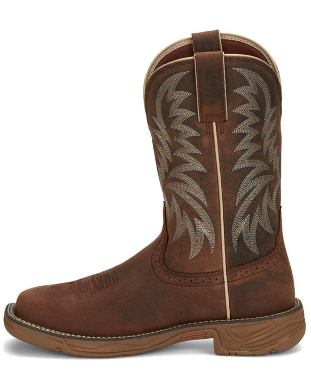 Image #3 - Justin Men's Stampede Rush Short Base Performance Western Boots - Broad Square Toe, Brown, hi-res